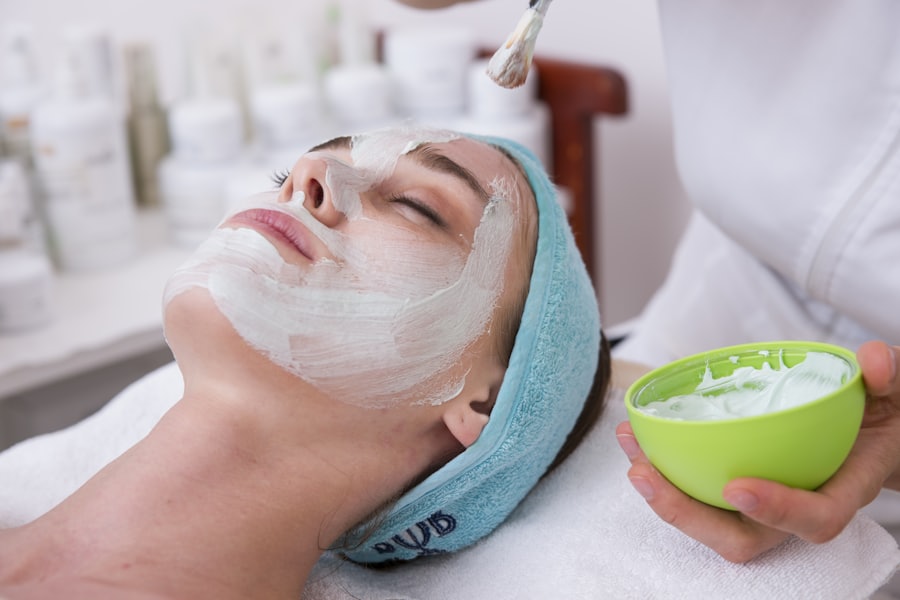 Relaxing medical facial treatment